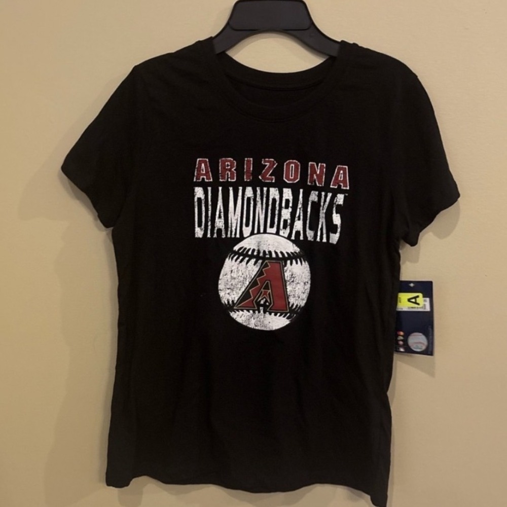 Arizona Diamondbacks Girls XL 14/16 Black Graphic T-Shirt MLB NWT